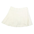 Womens White Pleated Mini Cotton Blend Skort Size S Casual Comfortable Summer