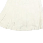 Womens White Pleated Mini Cotton Blend Skort Size S Casual Comfortable Summer