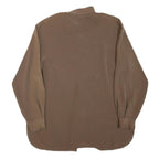 MARIE CLEMENCE Womens Brown Long Sleeve Button Neck Top XL Elegant Polyester