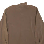 MARIE CLEMENCE Womens Brown Long Sleeve Button Neck Top XL Elegant Polyester