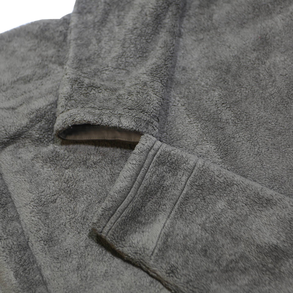 THE NORTH FACE Womens Grey Fleece Pullover Plain Crew Neck Regular L Zip Up