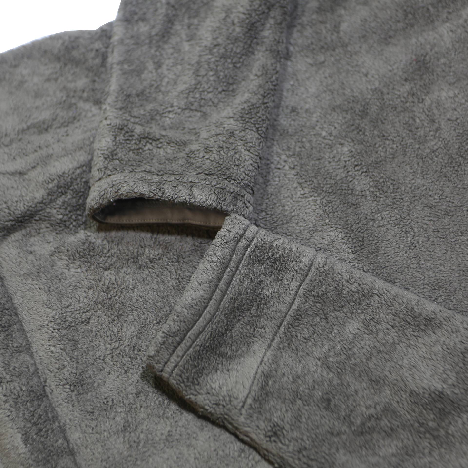 THE NORTH FACE Womens Grey Fleece Pullover Plain Crew Neck Regular L Zip Up