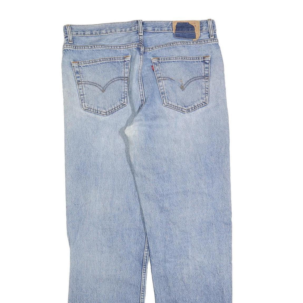 LEVI'S Mens Regular Fit Light Blue Denim Jeans W36 L34 Classic Zip Cotton Blend