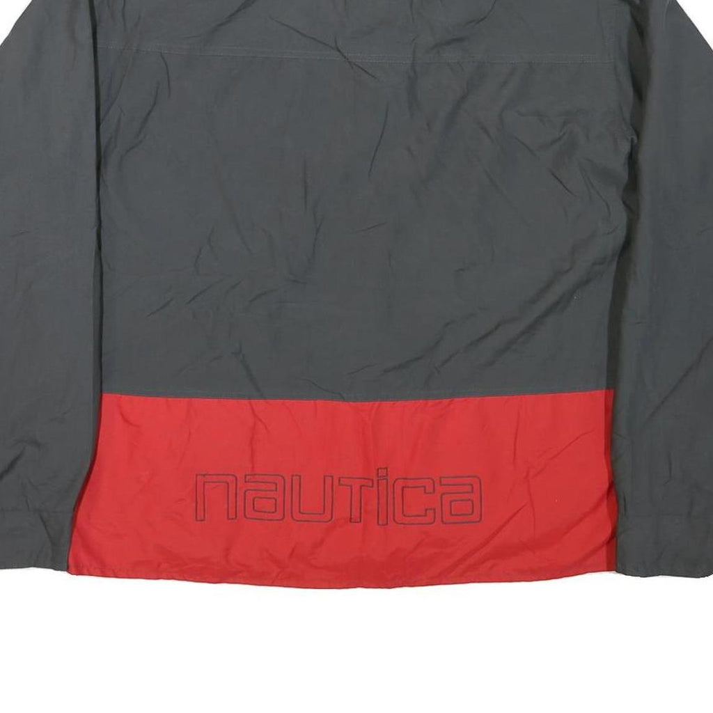 NAUTICA Womens Grey & Red Nylon Zip Jacket M Lightweight Casual