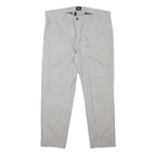 DOCKERS Mens Cotton Blend Beige Regular Fit Straight Trousers W36 L27 Classic