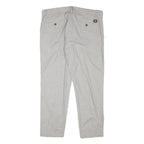 DOCKERS Mens Cotton Blend Beige Regular Fit Straight Trousers W36 L27 Classic