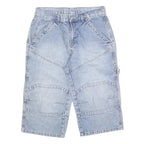 IDENTIC Mens Denim Blue Casual Shorts M W32 Cotton Blend Workwear