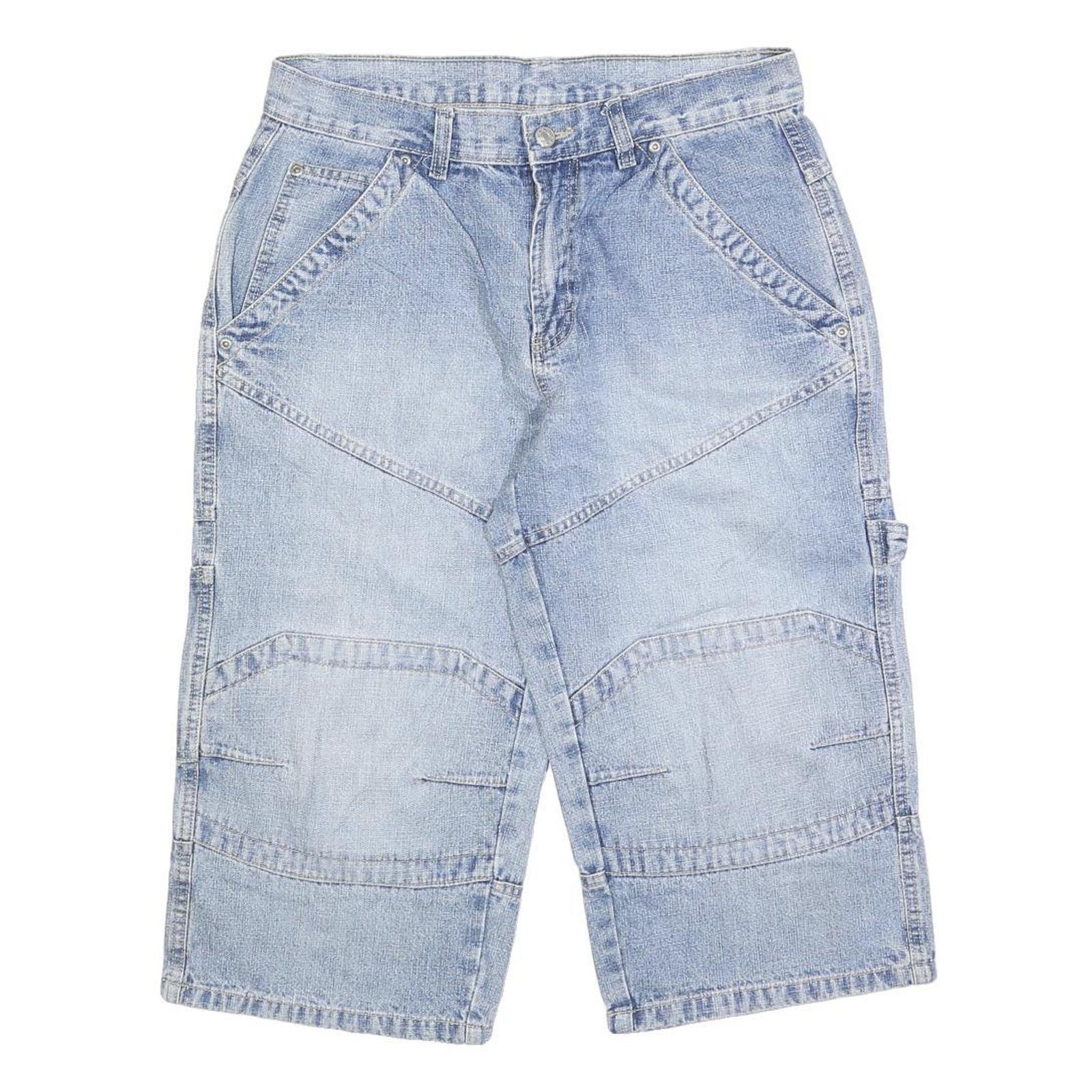 IDENTIC Mens Denim Blue Casual Shorts M W32 Cotton Blend Workwear