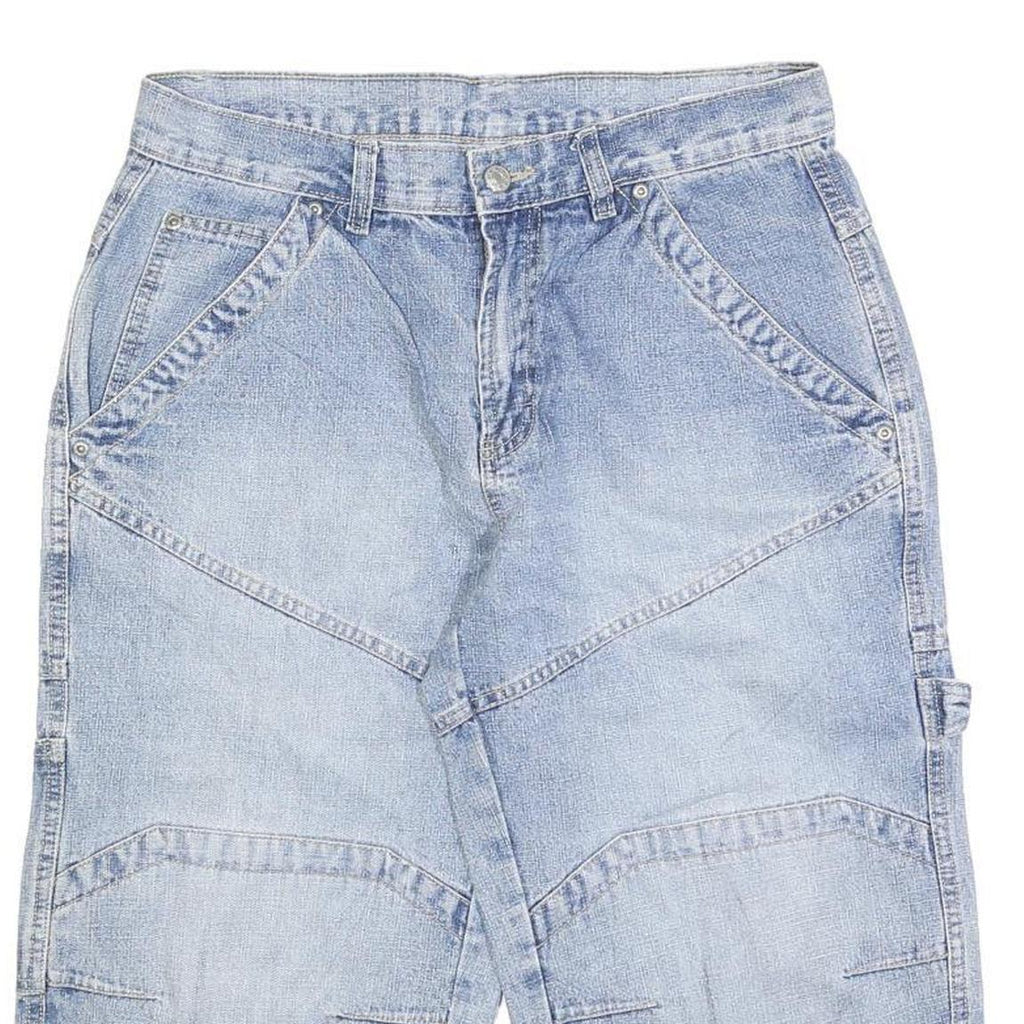 IDENTIC Mens Denim Blue Casual Shorts M W32 Cotton Blend Workwear