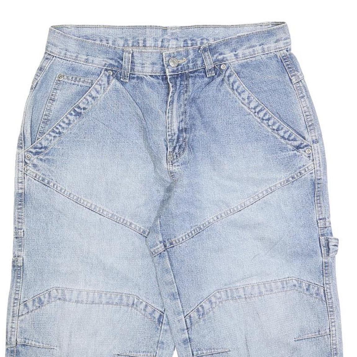 IDENTIC Mens Denim Blue Casual Shorts M W32 Cotton Blend Workwear