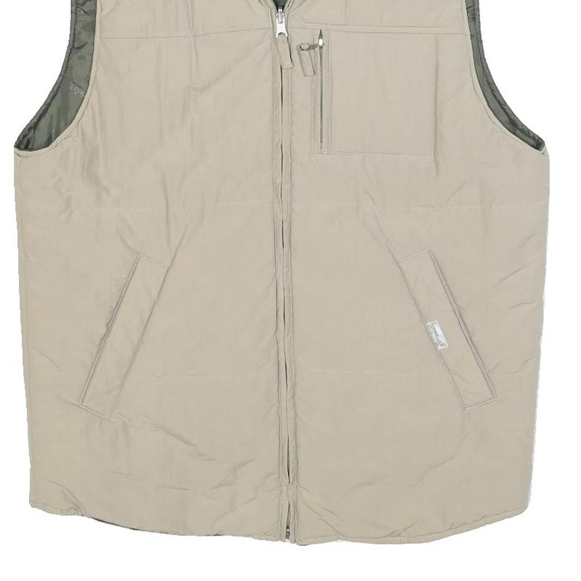 TIMBERLAND Boys Beige Fleece Lined Zip Up Jacket 16Y Polyester Outdoor Vest