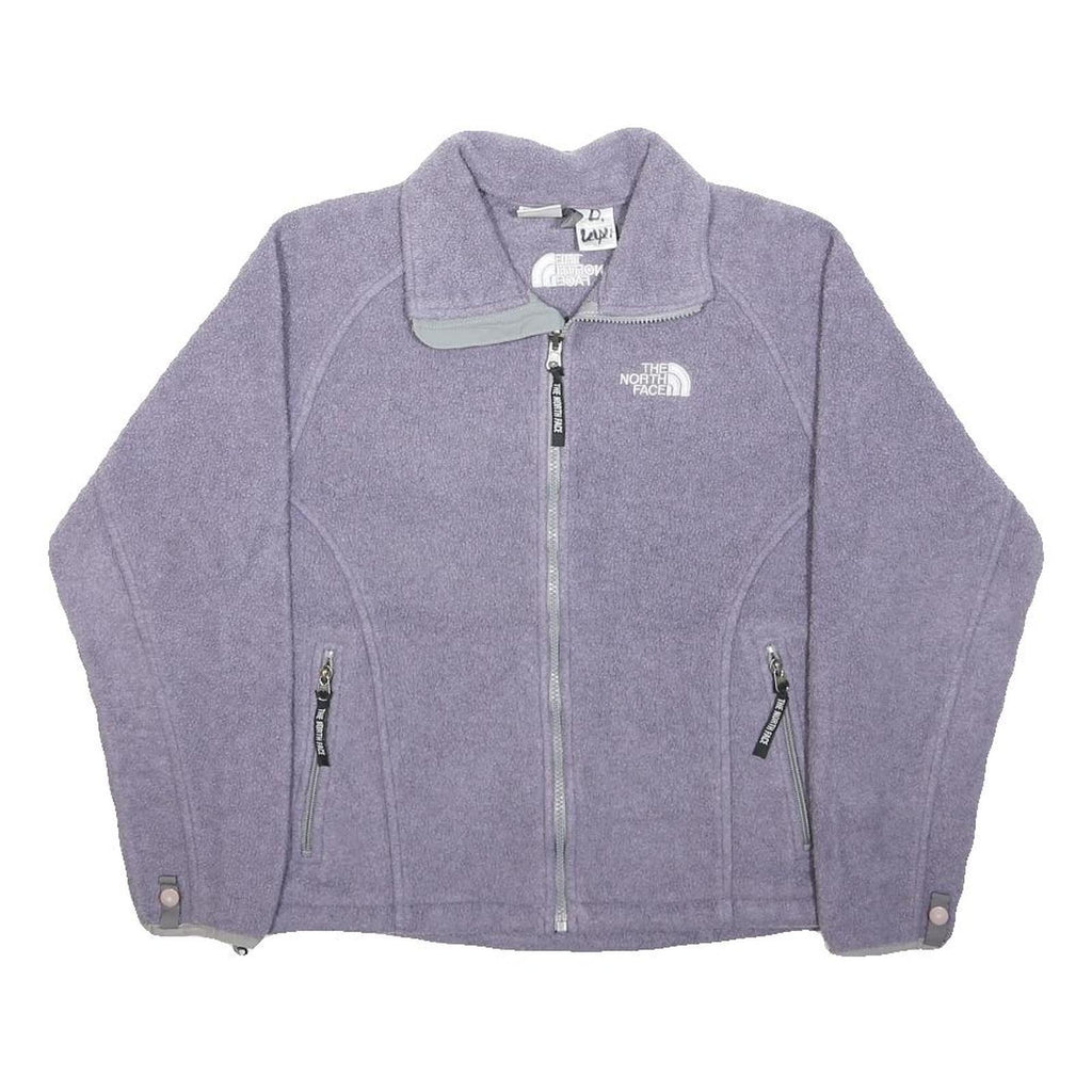 THE NORTH FACE Womens Purple Zip Jacket S Polyester Plain Outdoor Casual Warm