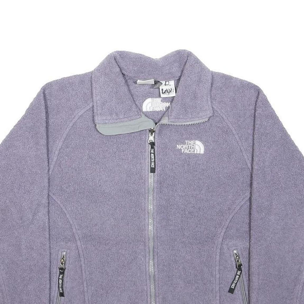 THE NORTH FACE Womens Purple Zip Jacket S Polyester Plain Outdoor Casual Warm