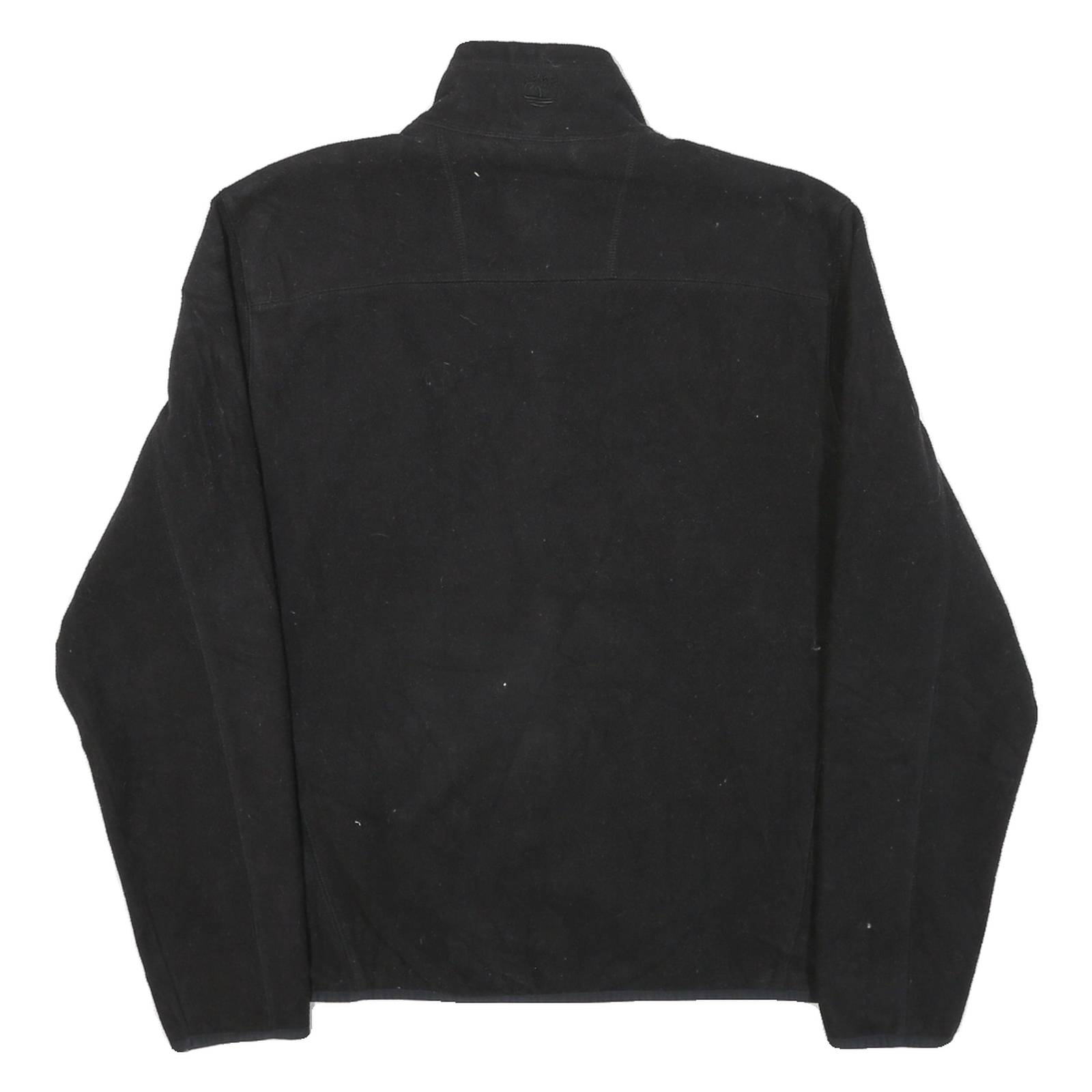 TIMBERLAND Womens Black Outdoor Jacket L Polyester Woven Plain Zip Long Sleeve