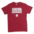 GILDAN Womens Red Encina Preparatory Bulldogs Graphic T-Shirt M Short Sleeve