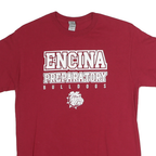 GILDAN Womens Red Encina Preparatory Bulldogs Graphic T-Shirt M Short Sleeve