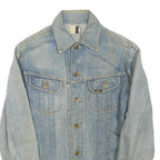 LEE Mens Blue Denim Jacket S Cotton Blended Button Closure Classic Fit