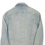 LEE Mens Blue Denim Jacket S Cotton Blended Button Closure Classic Fit