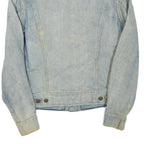 LEE Mens Blue Denim Jacket S Cotton Blended Button Closure Classic Fit