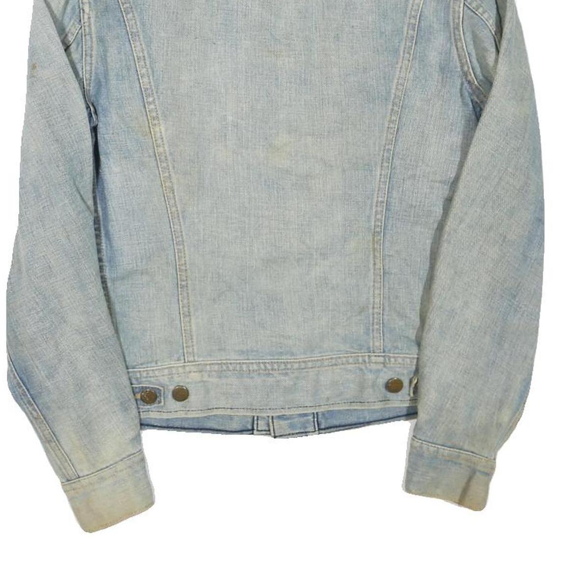 LEE Mens Blue Denim Jacket S Cotton Blended Button Closure Classic Fit