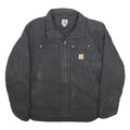 CARHARTT Mens Black Cotton Blend Jacket M Workwear Zip Front Classic Fit Durable