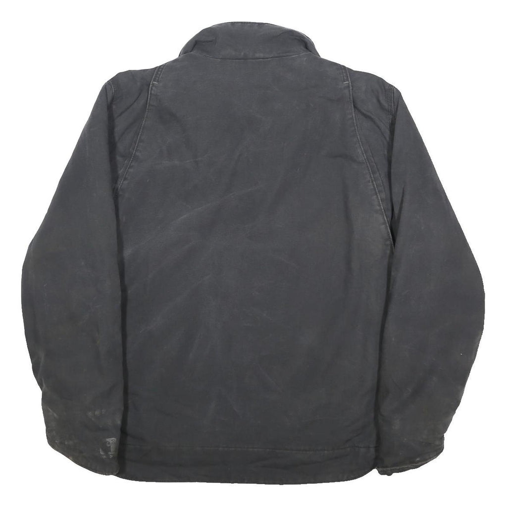 CARHARTT Mens Black Cotton Blend Jacket M Workwear Zip Front Classic Fit Durable