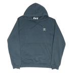 ADIDAS ORIGINALS Mens Blue Pullover Hoodie L Cotton Blend Casual Sportswear