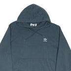 ADIDAS ORIGINALS Mens Blue Pullover Hoodie L Cotton Blend Casual Sportswear