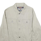 ANGELO LITRICO Mens Cream Cotton Button Jacket L Basic Series Casual Lightweight