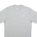 NIKE Mens Grey PJC Logo Crew Neck Short Sleeve T-Shirt L Cotton Blend Casual