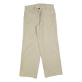 DICKIES Mens Cotton Blend Beige Relaxed Straight Trousers W32 L30 Workwear