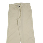 DICKIES Mens Cotton Blend Beige Relaxed Straight Trousers W32 L30 Workwear