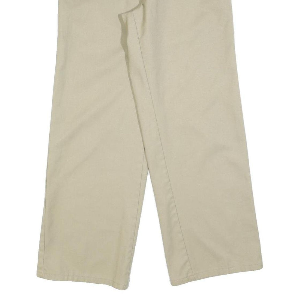 DICKIES Mens Cotton Blend Beige Relaxed Straight Trousers W32 L30 Workwear