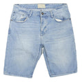 BERSHKA Womens Denim Blue Casual Shorts M W32 Light Wash Cotton Blend