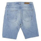 BERSHKA Womens Denim Blue Casual Shorts M W32 Light Wash Cotton Blend