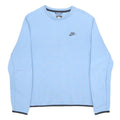 NIKE Mens Blue Crew Neck M Cotton Blend Sweatshirt Lightweight Pullover