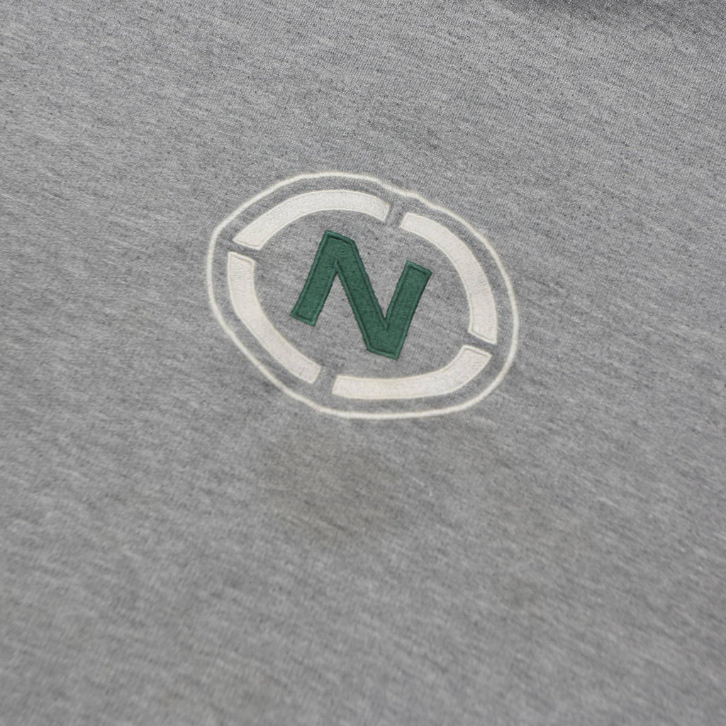 NAUTICA Mens Grey Cotton Blend Polo Shirt L Logo Embroidery Casual Wear