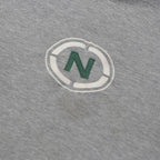 NAUTICA Mens Grey Cotton Blend Polo Shirt L Logo Embroidery Casual Wear