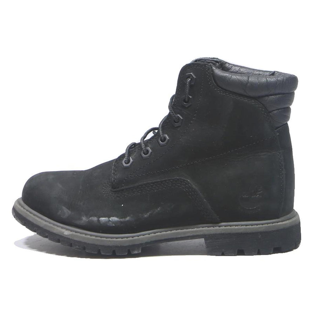 TIMBERLAND Womens Classic Lace-Up Black Leather Boots UK 5 Rugged Outdoor