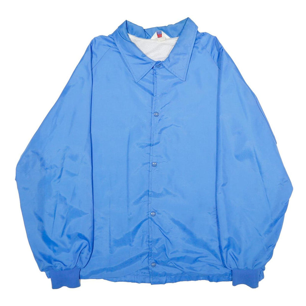 WEST ARK Mens Blue Button Nylon Regular Fit Jacket XL Lightweight Plain