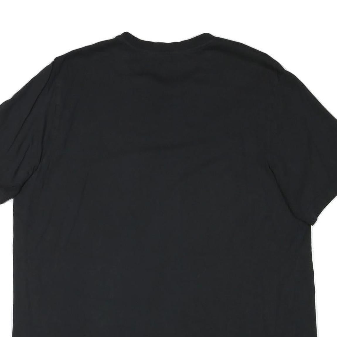 ADIDAS Mens Black Logo Graphic T-Shirt XL Short Sleeve Crew Neck Cotton Blend