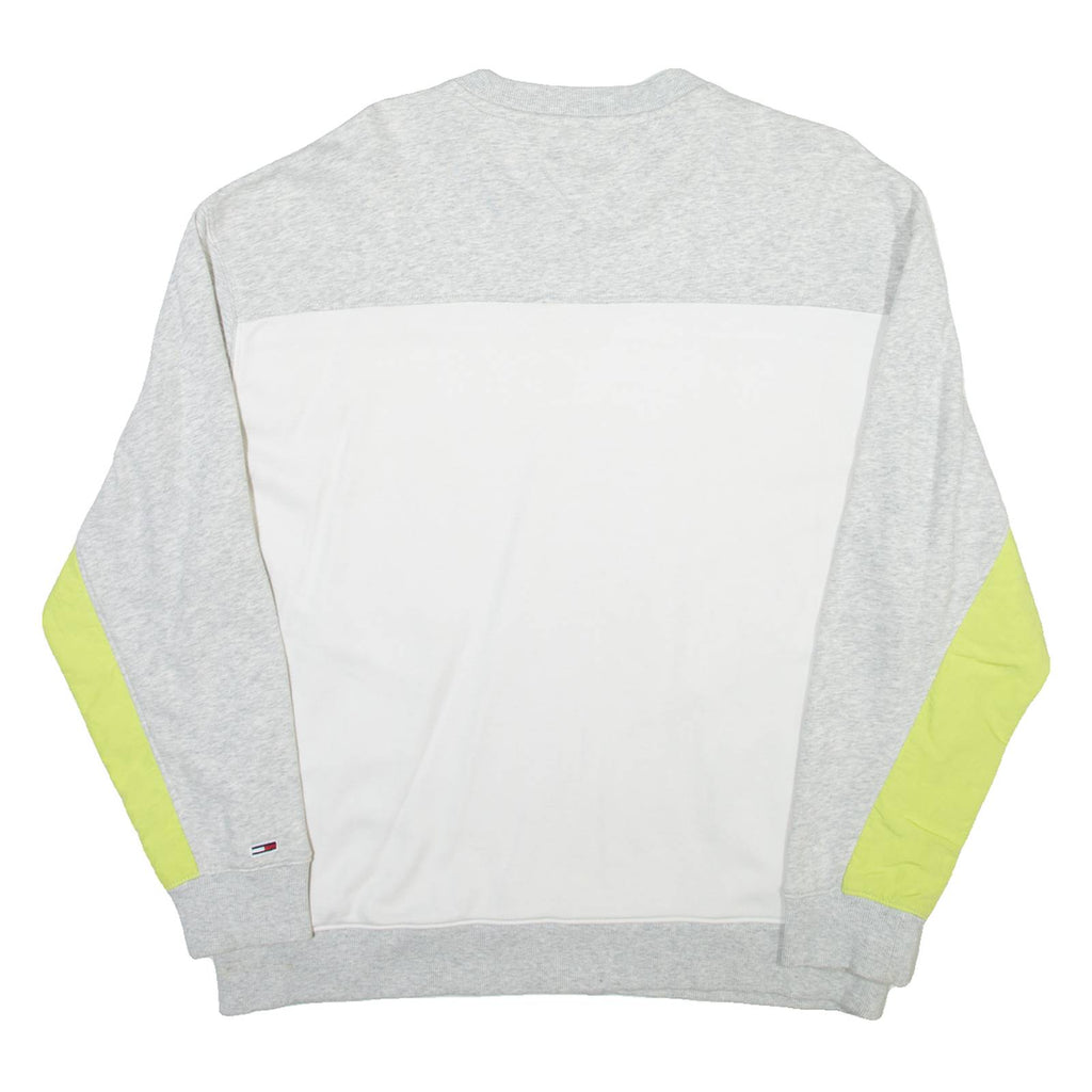 TOMMY JEANS Mens Sweatshirt White Crew Neck M