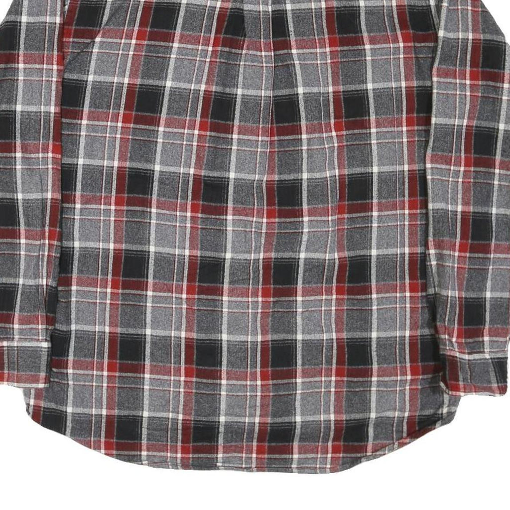 RED HEAD Mens Grey Black & Red Check Shirt XL Cotton Blend Casual Classic