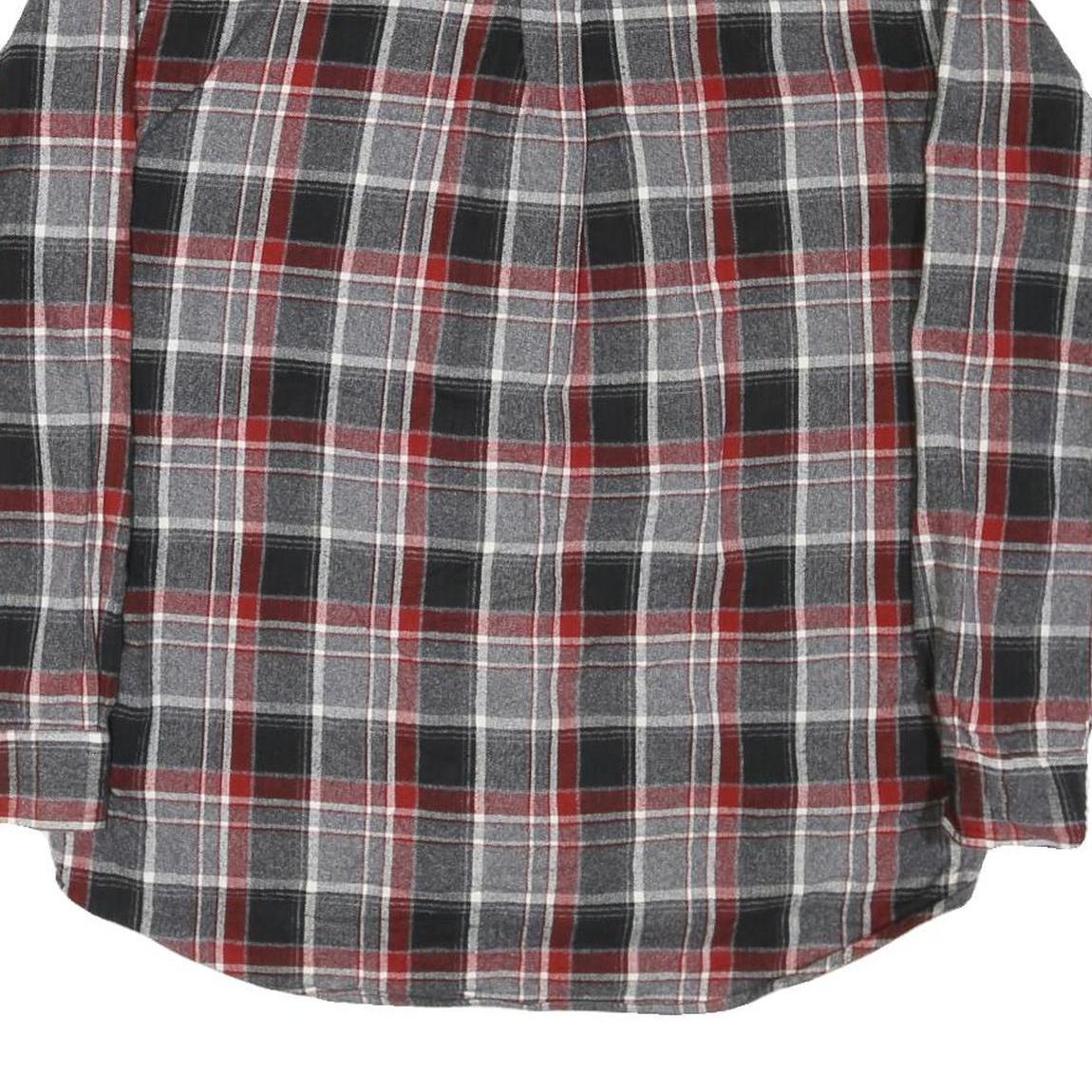 RED HEAD Mens Grey Black & Red Check Shirt XL Cotton Blend Casual Classic