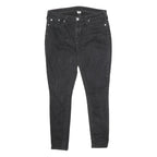 TRUE RELIGION Womens Black Slim Skinny Denim Jeans W36 L30 Studded Pocket Detail