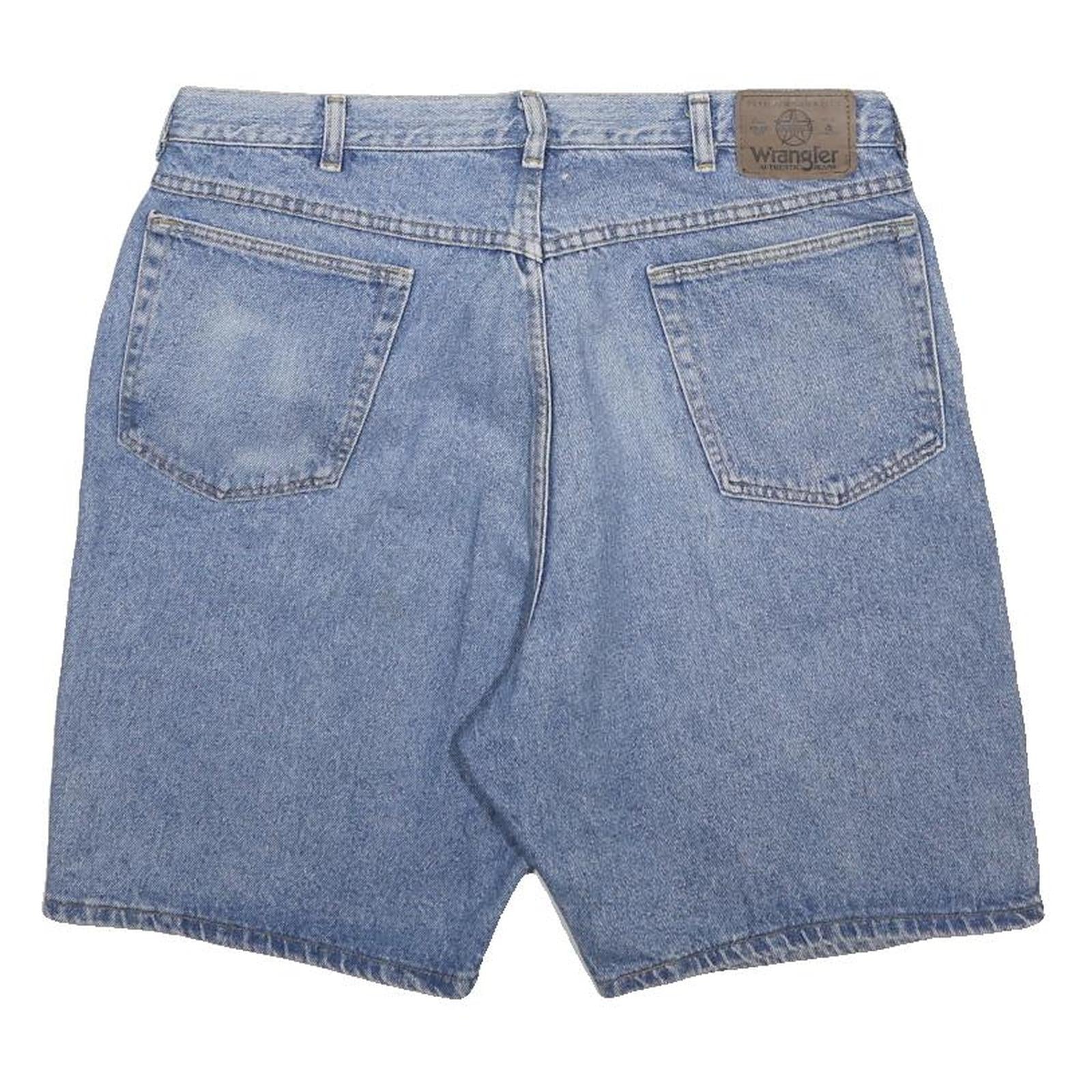 WRANGLER Mens Denim Blue XL W38 Casual Shorts Cotton Relaxed Fit