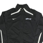 NIKE Mens Black & White Gold Star Track Jacket L Polyester Blend Zip