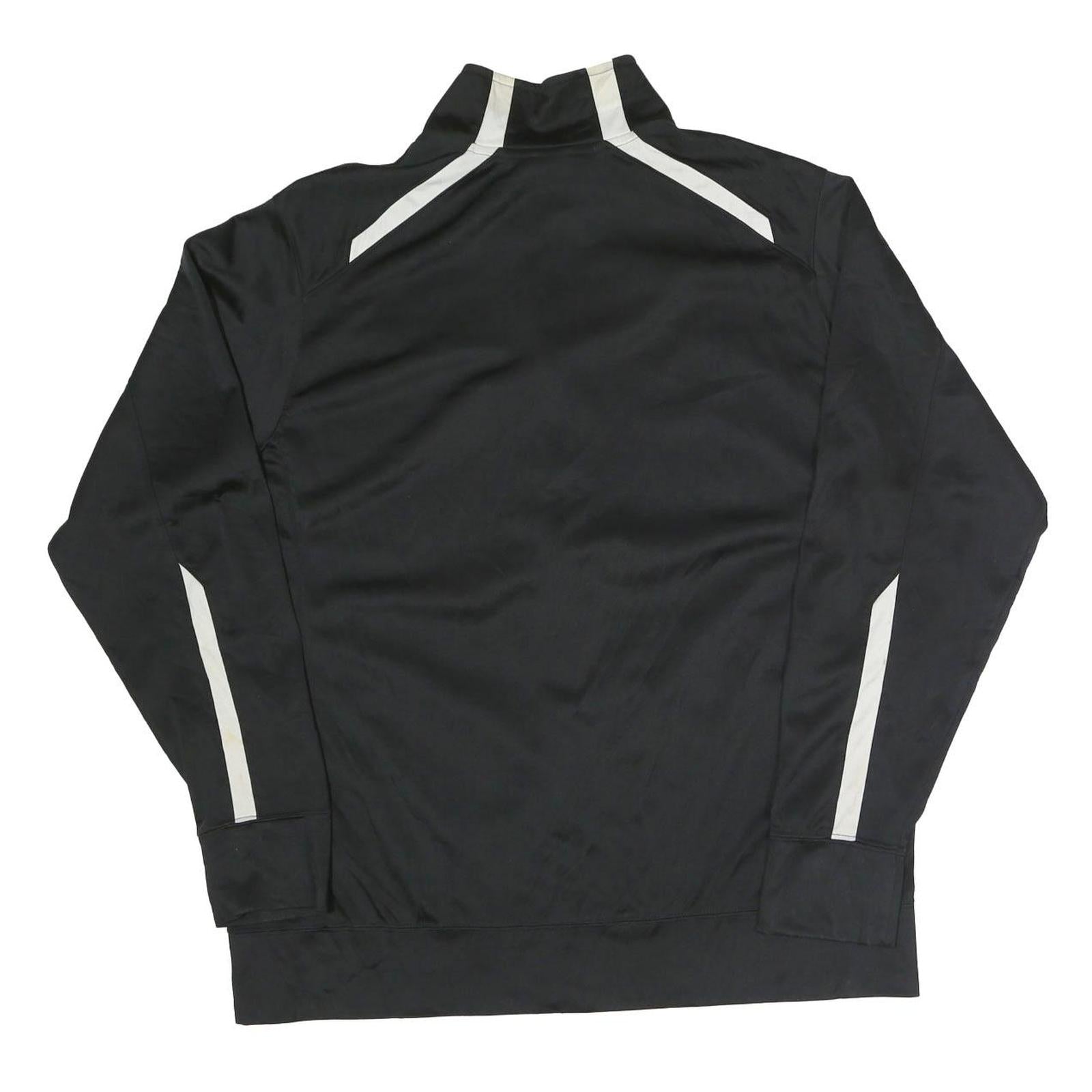 NIKE Mens Black & White Gold Star Track Jacket L Polyester Blend Zip