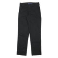 DICKIES Mens Black Slim Tapered Trousers W28 L30 Cotton Blend Workwear Zip