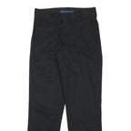 DICKIES Mens Black Slim Tapered Trousers W28 L30 Cotton Blend Workwear Zip